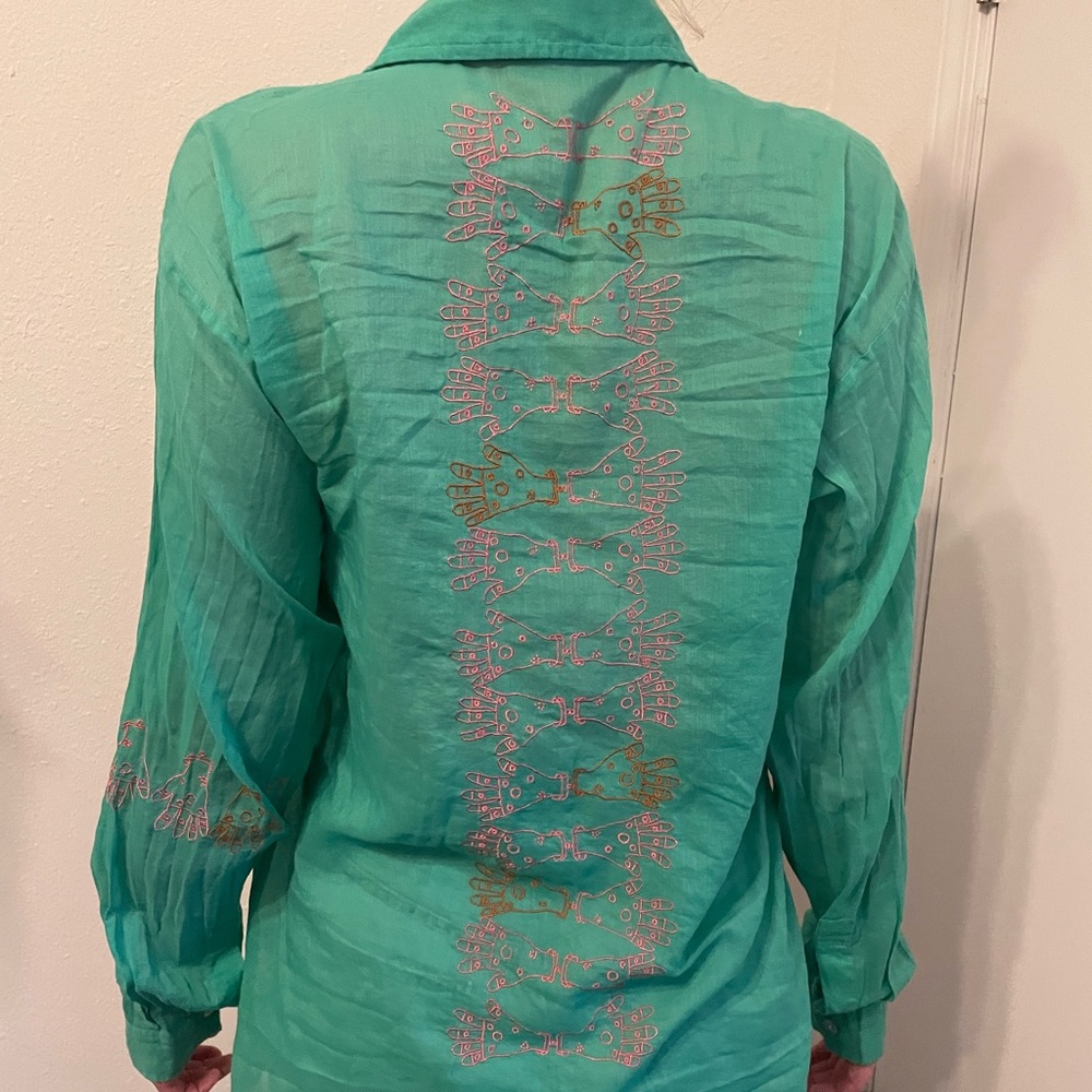 Handmade Alpana Bawa Embroidered Blouse